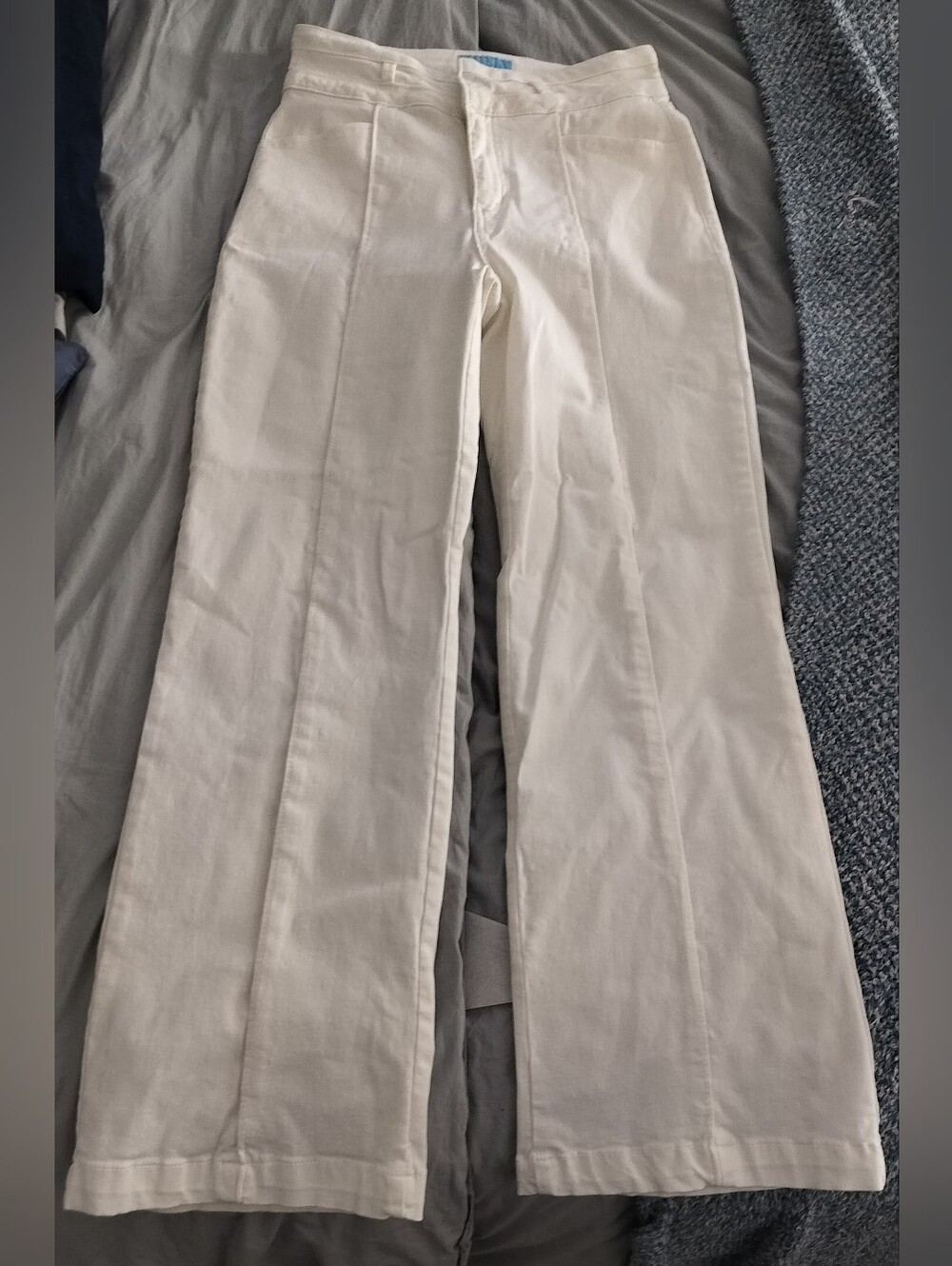 Draper James RSVP Pants Womens 6 White Curvy Wide Leg High Rise Stretch Jeans